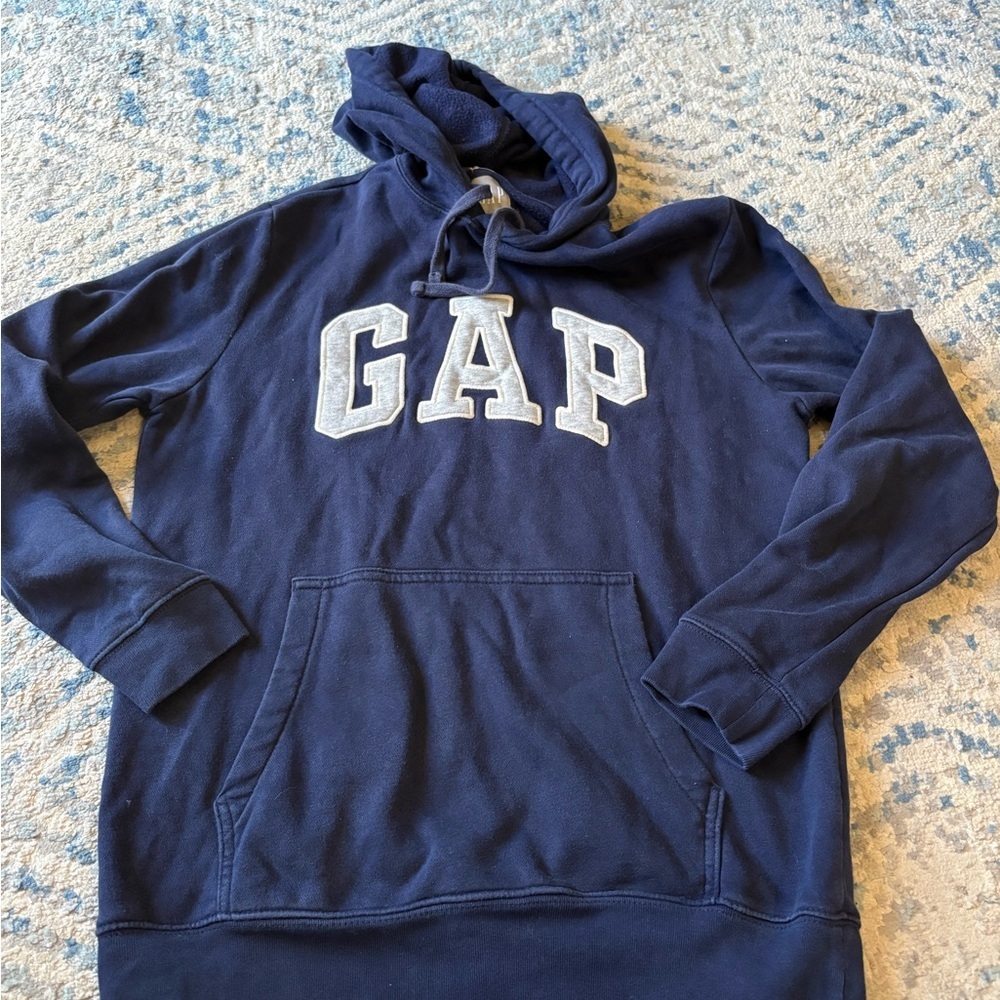 Gap Logo Hoodie Blue Small
